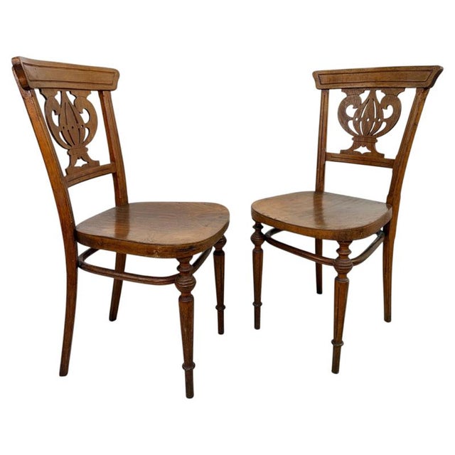 Antique Viennese Secession Bentwood Dining Chair from Thonet, 1890s For Sale - Image 14 of 14