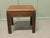 Carved Upholstered Tan Window Stool, 1930 For Sale - Image 6 of 8