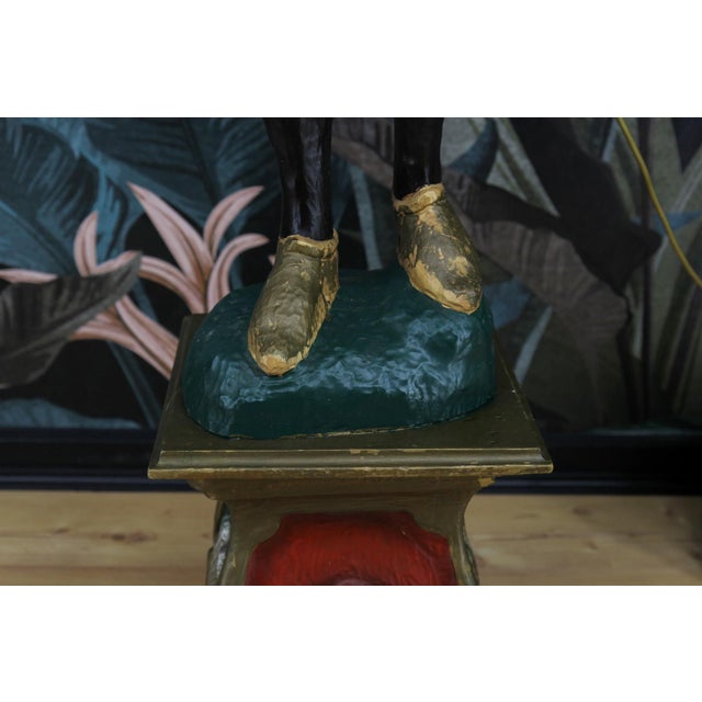 Wood Italian Venetian Style Carved Wood Figural Torchère Floor Lamp, 1970s For Sale - Image 7 of 18