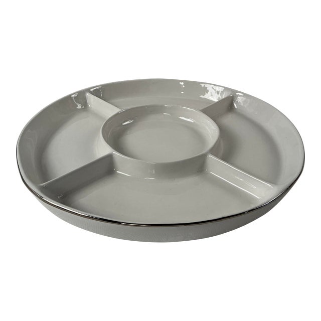 Late 20th Century Wallace Fine China Appetizer/Condiment Serving Dish For Sale