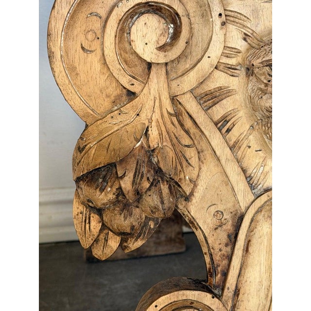 Pair of 19th C. Italian Renaissance Sgabello Hall Chairs - Heavily Carved Walnut For Sale - Image 13 of 18