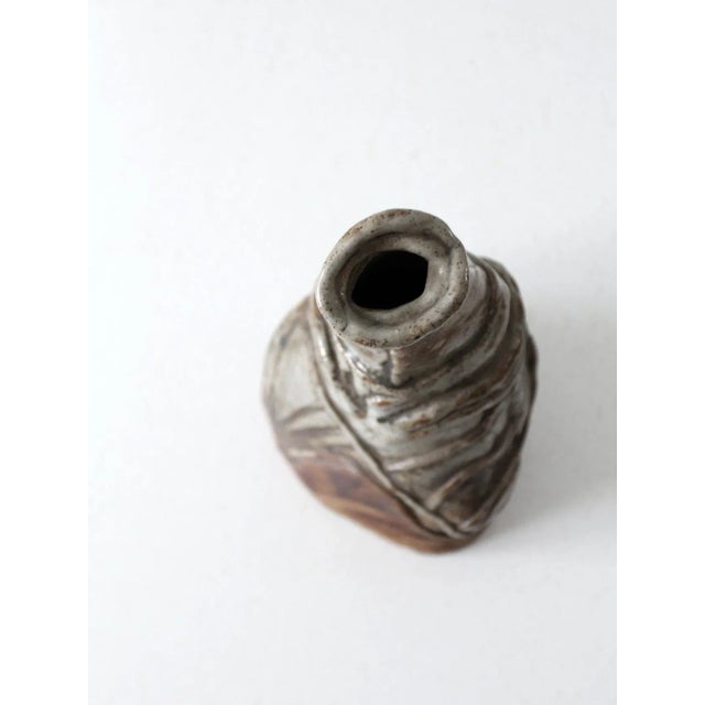 Ceramic Vintage Free Form Studio Pottery Vase For Sale - Image 7 of 10