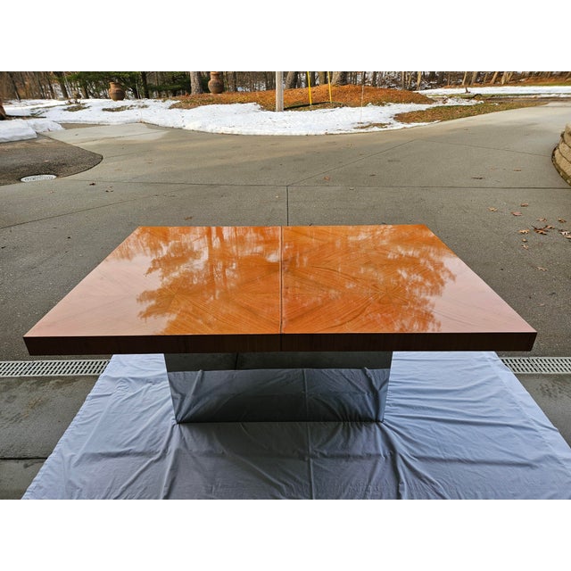 Milo Baughman for Thayer Coggin Wood Chrome Dining Table For Sale - Image 10 of 17
