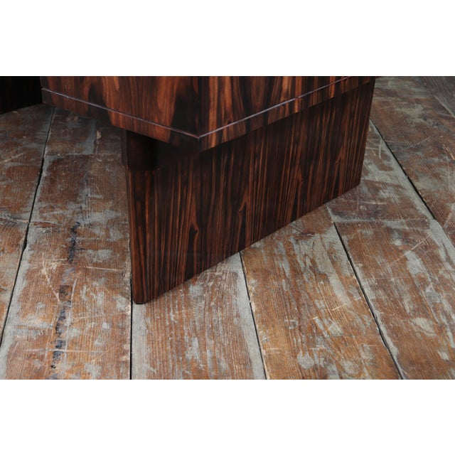 Art Deco Italian Macassar Ebony Desk with Leather Top, 1950s For Sale - Image 16 of 18