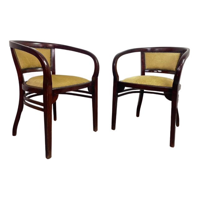 No. 6521 Armchairs attributed to Otto Wagner for Thonet, 1890s, Set of 2 For Sale