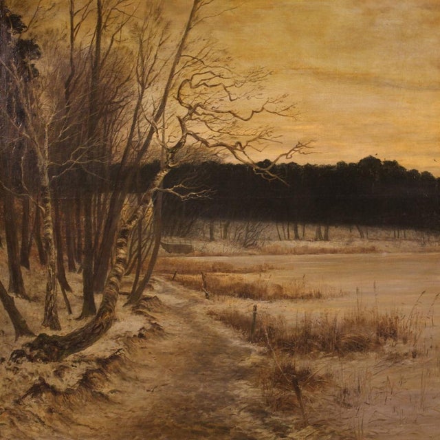 Franz Bombach, Landscape, 1900, Oil on Canvas, Framed For Sale - Image 14 of 16