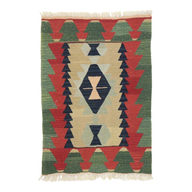 Vintage Persian Shiraz Kilim Rug - 02'00 X 02'10 For Sale