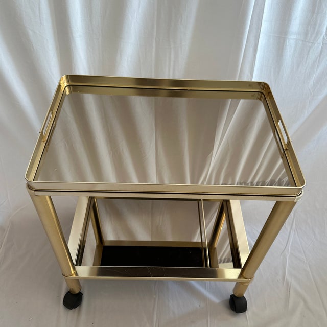 Mid-Century Modern 1970s Mb Italian Mid-Century Bar Cart For Sale - Image 3 of 13