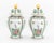Late 20th Century Pair of Vintage Asian Floral Painted Porcelain Covered Urns For Sale - Image 5 of 11