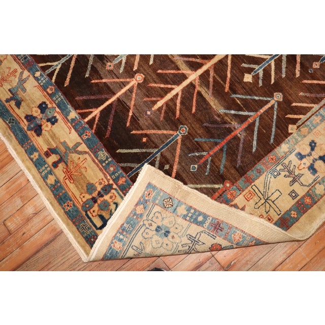 Zabihi Collection Persian Bakshaish Tree Square Contemporary Rug For Sale - Image 12 of 12
