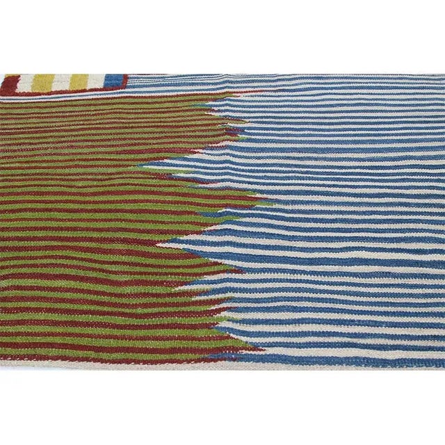 Handwoven Scandinavian Style Persian Kilim Area Rug - 3'8" × 6′7″ For Sale - Image 4 of 10