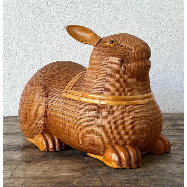 Vintage Shanghai Weave Rabbit For Sale - Image 11 of 12