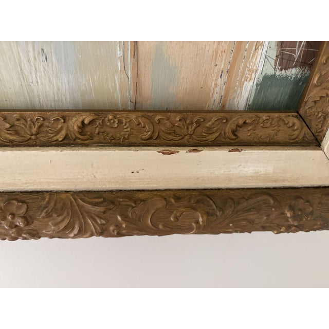 Cream “Matcha" Abstract Art in Antique Frame, Transitional Living Room Art by JTS For Sale - Image 8 of 10