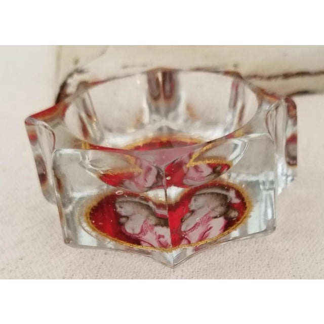 Beautiful wonderful interesting antique glass portrait salt cellars.. pristine condition and very rare. Museum quality.