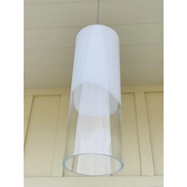 Murano Style Cylinder Pendant Light For Sale In Los Angeles - Image 6 of 13