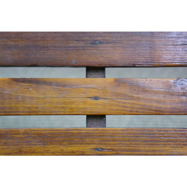 Mid Century Slatted Oak & Iron Snow Sled Sleigh Pull Tow Toboggan Sledge 34" For Sale - Image 18 of 18