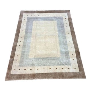 Handmade Vintage Persian Style Gabbeh Rug 4.8' X 6.3', 1970s For Sale