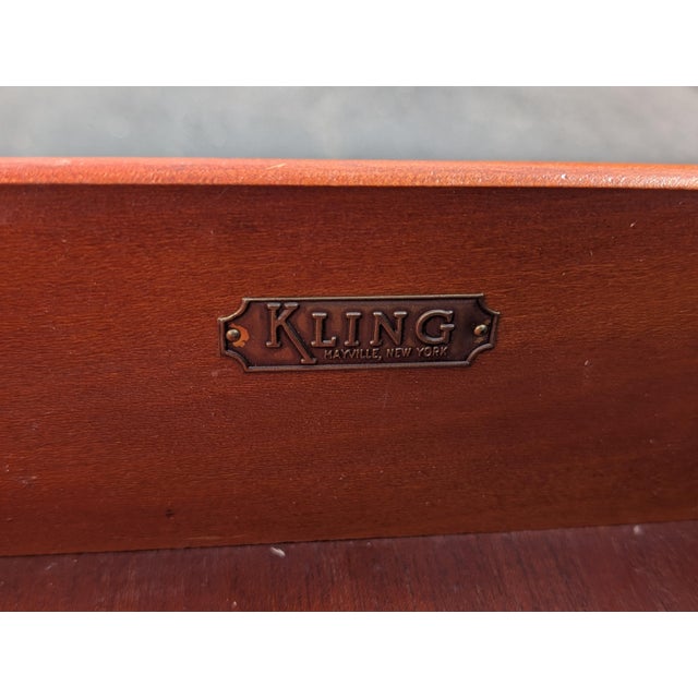 This exceptional mid-century Kling by Ethan Allen solid mahogany dresser perfectly fuses mid-century American durability...