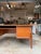Burnt Orange 1960s Restored Arne Vodder Teak Executive Desk by Hp Hansen, Mid Century Modern For Sale - Image 8 of 12