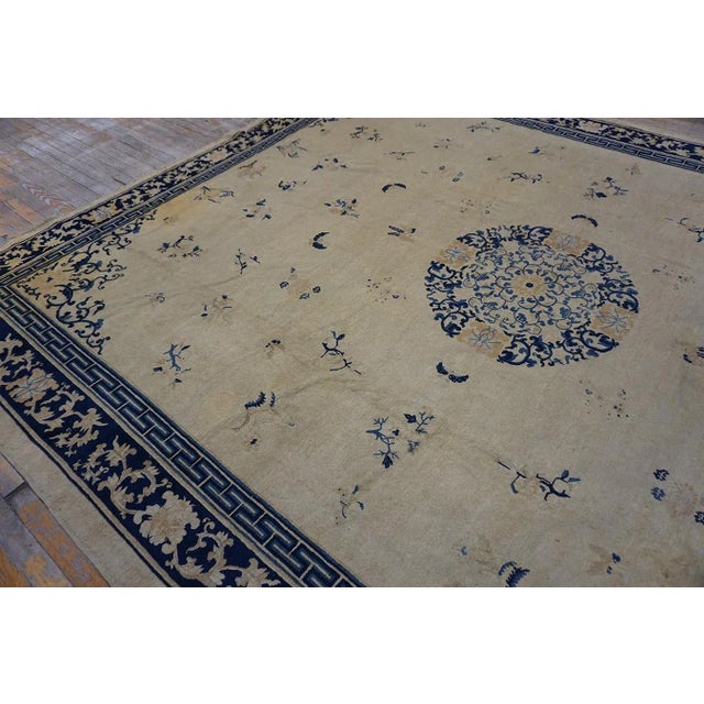 Antique Chinese Peking Rug 9'2"x11'3" For Sale - Image 11 of 12