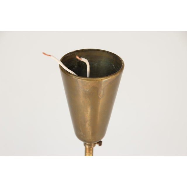 Metal Small Italian Pendant Lamp in the style of Stilnovo, 1950s For Sale - Image 7 of 11