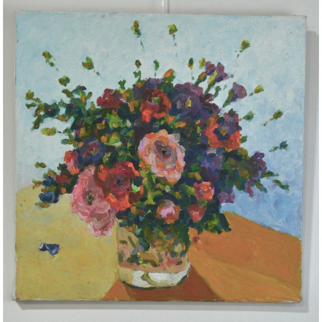 Contemporary Patrice Guiraud, Flower Bouquet, 2019, Oil on Canvas For Sale - Image 3 of 9