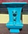 Here we have a super hand made Galloway of Philadelphia architectural vase with a wonderful blue green vase with the edges...