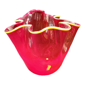 1998 Rollin Karg Signed Dichroic Studio Art Glass Vase - 14"