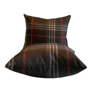 Custom Paul Smith Plaid Pillows- a Pair For Sale