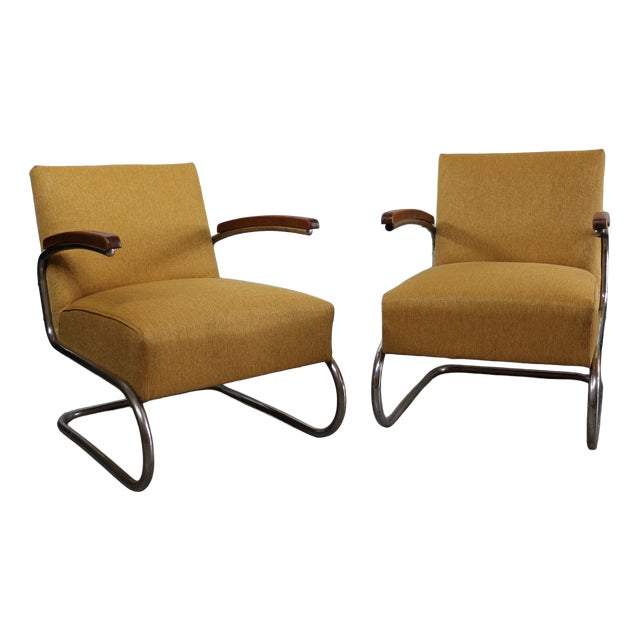 Bauhaus S 411 Chairs from Thonet, 1935, Set of 2 For Sale