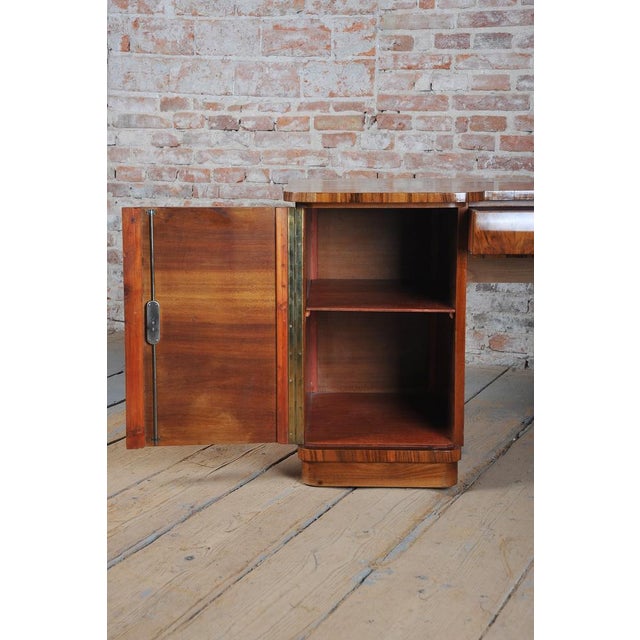 Art Deco Walnut Writing Desk, Czech, 1930s For Sale - Image 4 of 11
