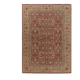 Rug & Kilim’s Oversized Persian Tabriz Style Rug in Red With Floral Patterns For Sale