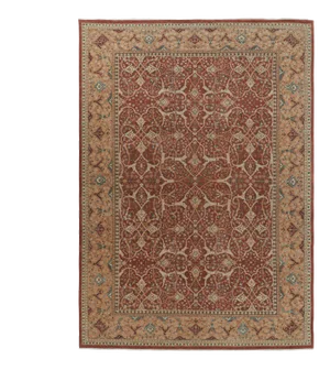 Rug & Kilim’s Oversized Persian Tabriz Style Rug in Red With Floral Patterns