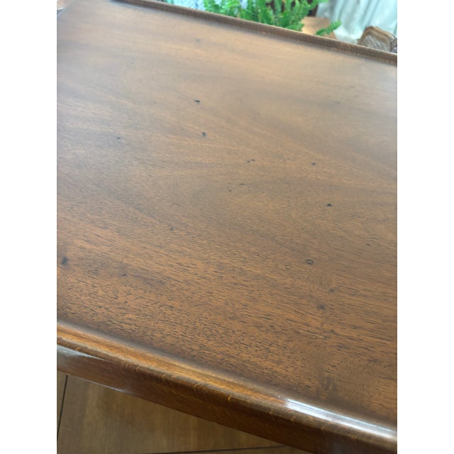 Mid 20th Century Made in Denmark, Mid-Century Modern Danish End Table With Raised Border and Tapered Legs For Sale - Image 11 of 11