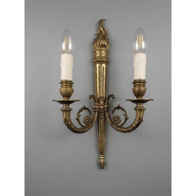 Traditional Antique Empire French Torch Sconces For Sale - Image 3 of 5