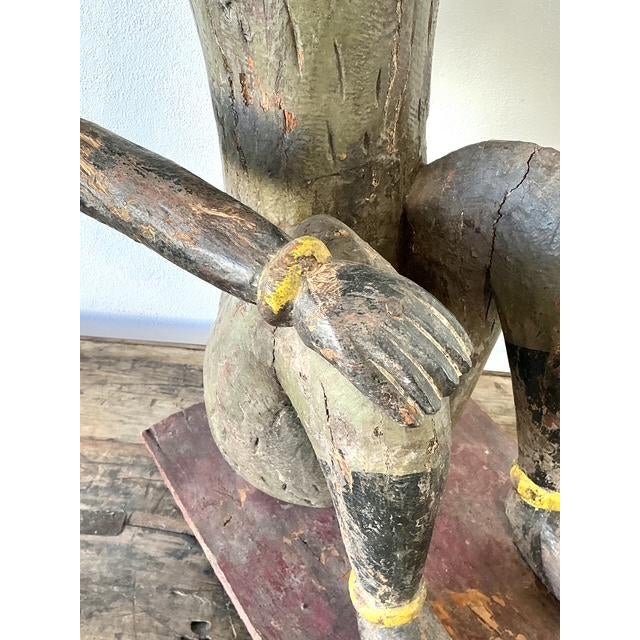 Vintage Monumental Hand Carved Monkey For Sale In West Palm - Image 6 of 12