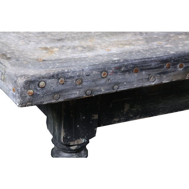 Antique French ZincTop Table Chairish