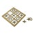 Vintage Mirrored Brass Tic Tac Toe Game Board For Sale