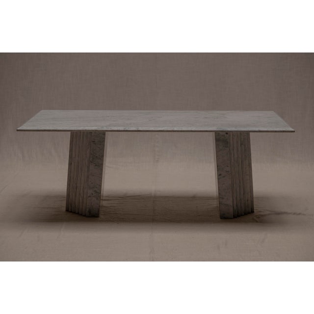 Architectural White Marble Dining Table, 1970s For Sale - Image 17 of 17