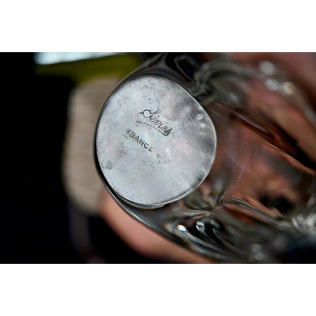 Thick Crystal Vase from the Sèvre Factory, 1950s For Sale - Image 6 of 7