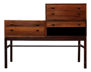Swedish Casino Table in Rosewood by Sven Engstrom & Gunnar Myrstrand for Tingstroms, 1960s