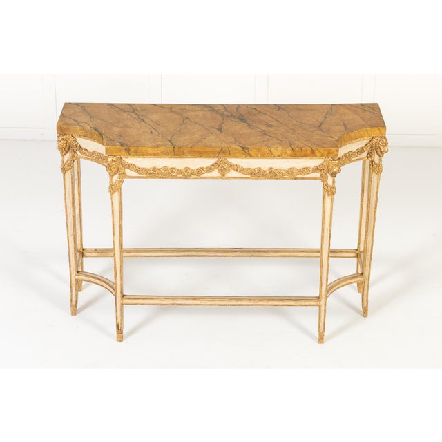 19th century italian paint and gilt console table a pretty 19th century italian paint and parcel gilt console table. this...