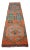 Mythological Runner Rug Hand-Knotted 2'9"x9'6" Vibrant Orange Turkish Rug Kitchen Runner Extraterrestrial Motif For Sale