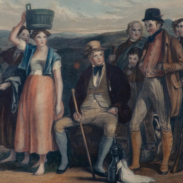 Mid 18th Century Sir Walter Scott and Family Engraving For Sale - Image 5 of 7