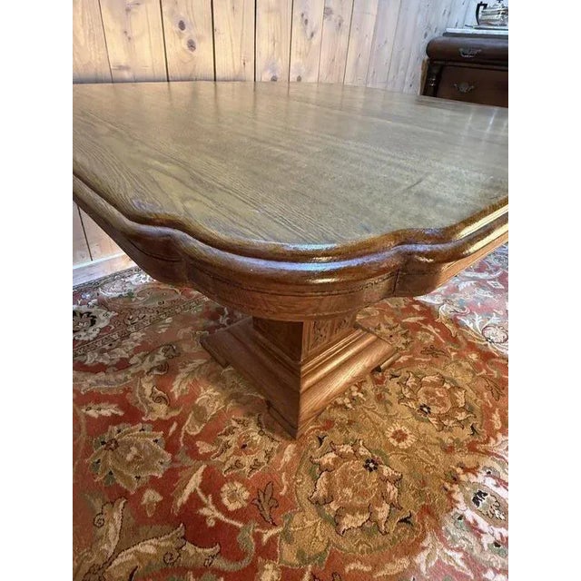 Art Deco Dining Table in Oak For Sale - Image 4 of 9