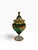 Hollywood Regency Vintage Murano Emerald Green "Tre Fuochi" 24k Gold Venetian Glass Lidded Urn For Sale - Image 3 of 8