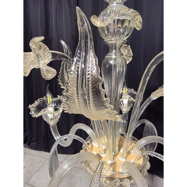 Vintage Murano Glass Chandelier, 1980s For Sale - Image 6 of 14
