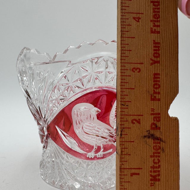 Glass Byrdes Collection Jam/Jelly Jar Base by Hofbauer 24% Lead Crystal For Sale - Image 7 of 10