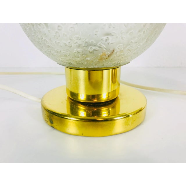 Ice Glass and Brass Table Lamps by Doria Leuchten, 1970s, Set of 2 For Sale - Image 6 of 7