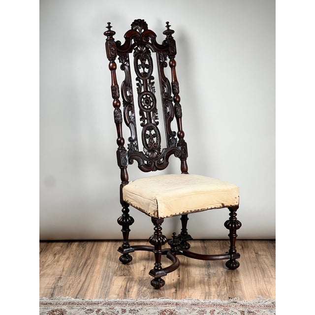 Baroque Antique Fine Carved Flemish Side Chair Attributed to Daniel Marot C. Late 17th Century For Sale - Image 3 of 13